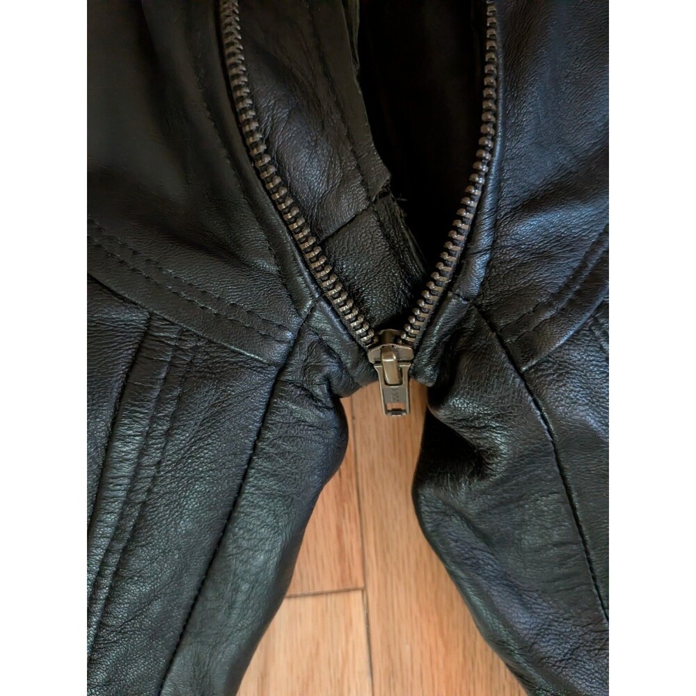 Leather BDSM Shorts Zip Around Full Access Black XL Gay Soft Lined Folsom St - Picture 6 of 14